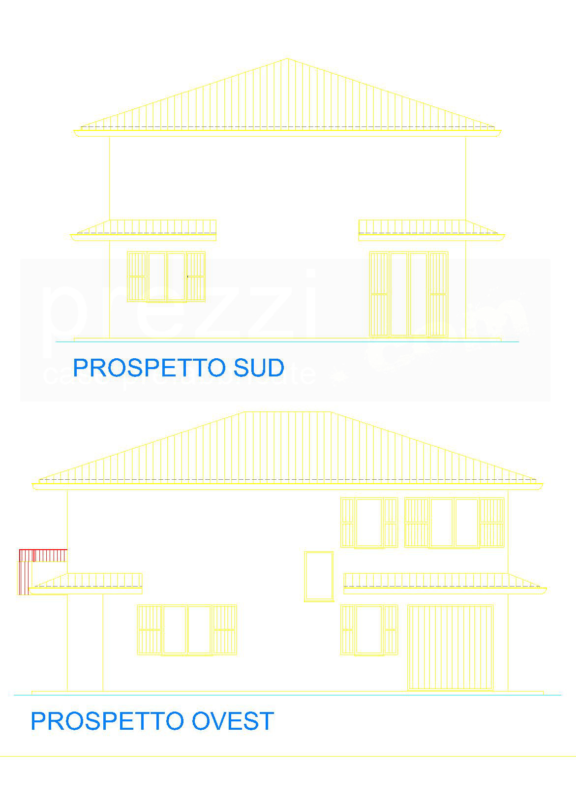 casa-S-Prospetti-sud-ovest-WM Case prefabbricate legno Rovereto sulla Secchia, Modena