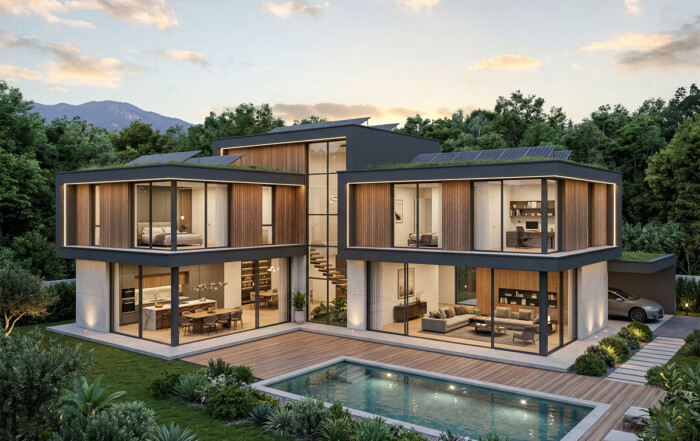 casa-prefabbricata-2-piani-grandi-vetrate-1200x800-1-700x441 prezzi case prefabbricate Home